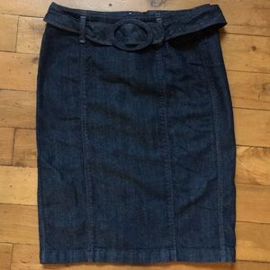 Banana Republic dark blue jeans skirt